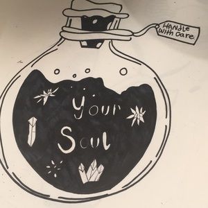 Pen & Pencil, Black & White, Potion Bottle Drawing